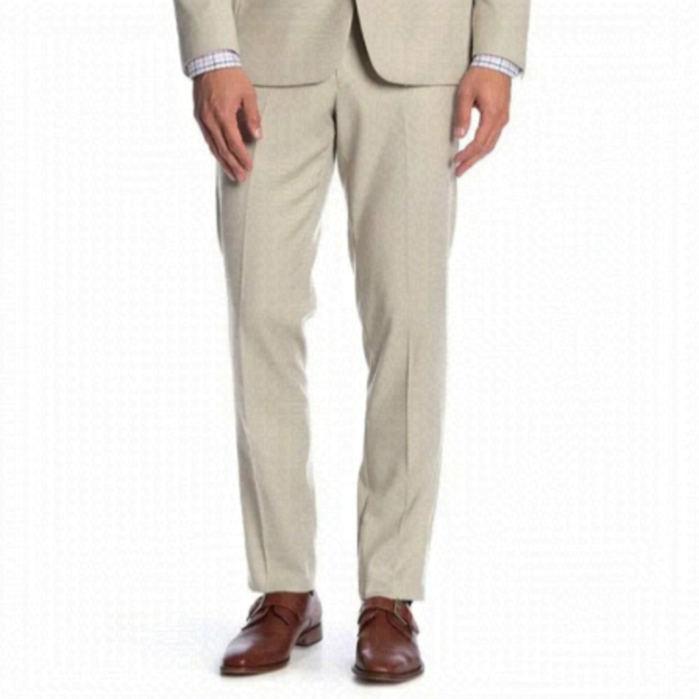 NEW Soul of London Suit Pants Size 35R‎ Simons Formalwear Dress Pants Beige Tan